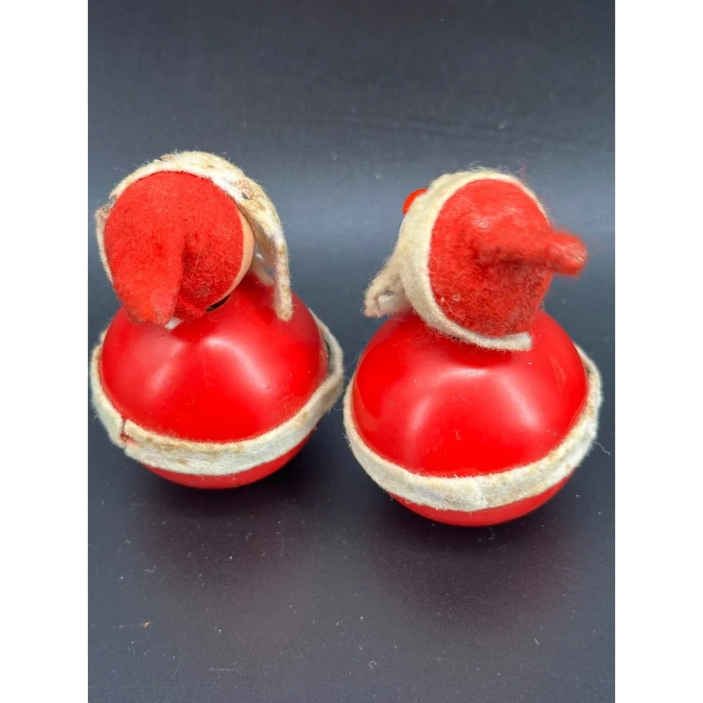Vintage West Germany Santa Bobble Heads 1950s‎ Roly Poly Christmas Figures